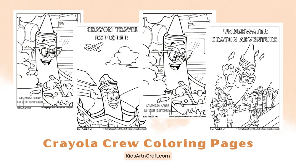 Crayola Crew Coloring Pages for Kids