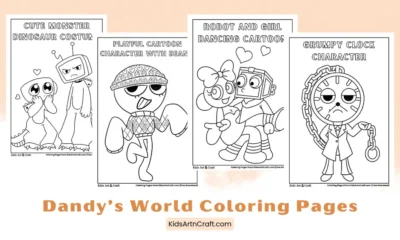 Dandy’s World Coloring Pages for Kids