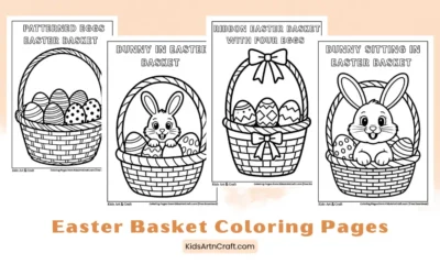 Easter Basket Coloring Pages for Kids