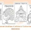 Educational Indian Culture Coloring Pages for Kids
