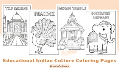 Educational Indian Culture Coloring Pages for Kids