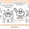 Envelope Coloring Pages for Kids