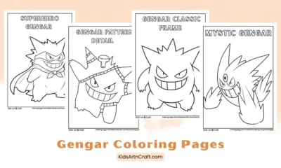 Gengar Coloring Pages for Kids