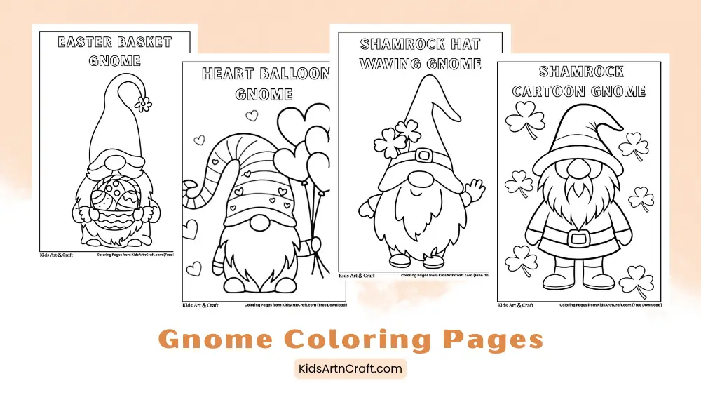 Gnome Coloring Pages for Kids