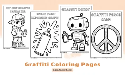 Graffiti Coloring Pages for Kids
