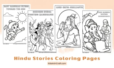 Hindu Stories Coloring Pages for Kids