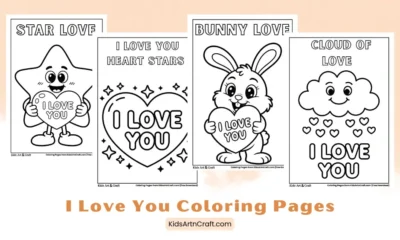 I Love You Coloring Pages for Kids