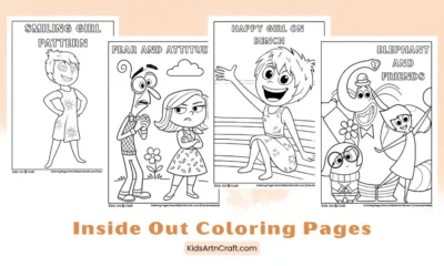 Inside Out Coloring Pages for Kids