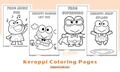 Keroppi Coloring Pages for Kids