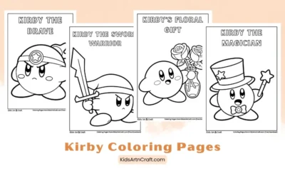 Kirby Coloring Pages for Kids