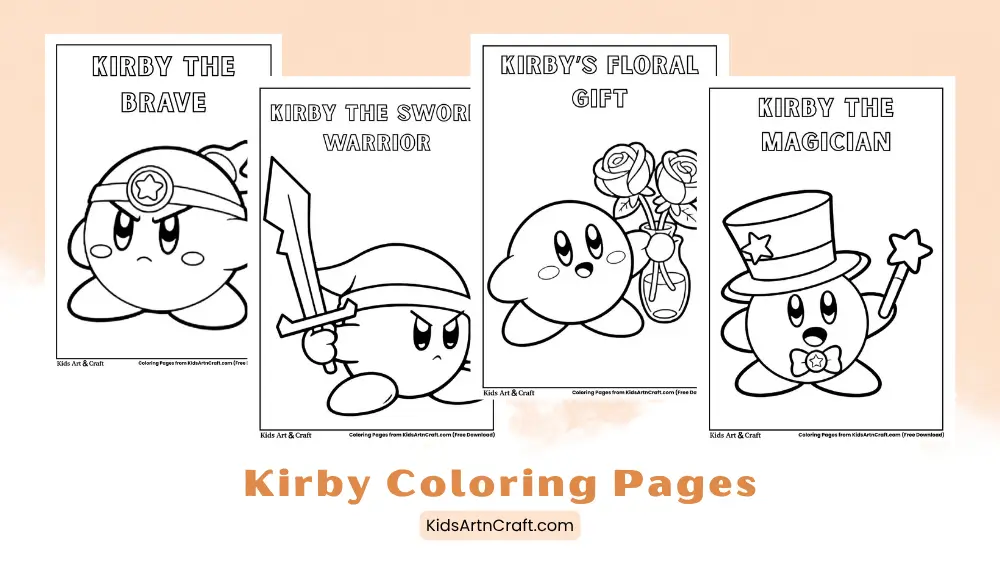 Kirby Coloring Pages for Kids