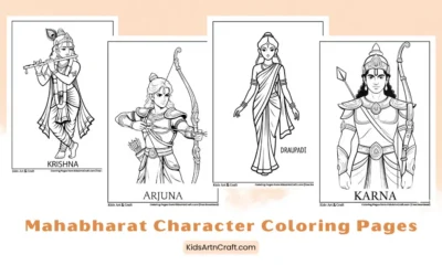 Mahabharat Character Coloring Pages for Kids