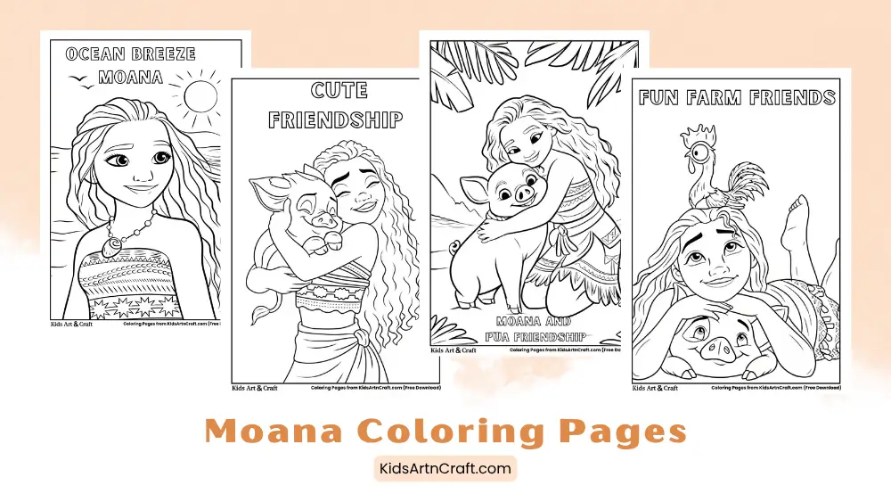 Moana Coloring Pages for Kids