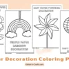 Paper Decoration Coloring Pages for Kids