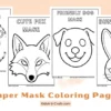 Paper Mask Coloring Pages for Kids