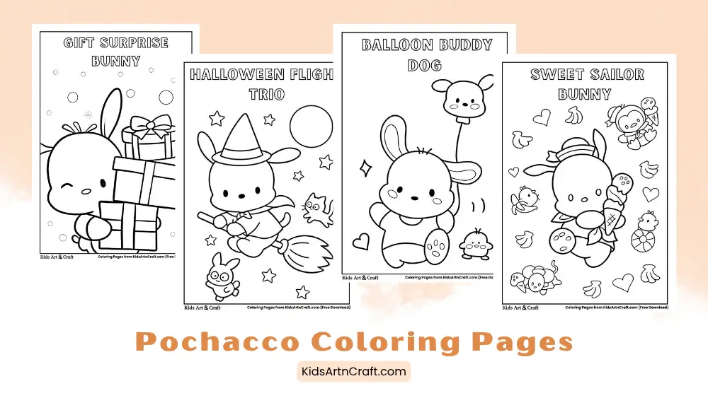 Pochacco Coloring Pages for Kids