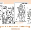 Ramayan Character Coloring Pages for Kids