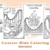 Roller Coaster Ride Coloring Pages for Kids