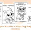 Super Kitties Coloring Pages for Kids