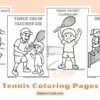 Tennis Coloring Pages for Kids