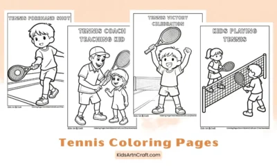 Tennis Coloring Pages for Kids