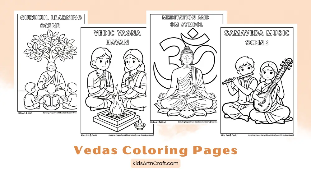 Vedas Coloring Pages for Kids - Kids Art & Craft