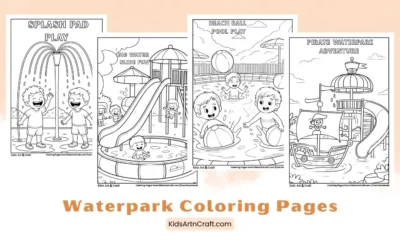 Waterpark Coloring Pages for Kids