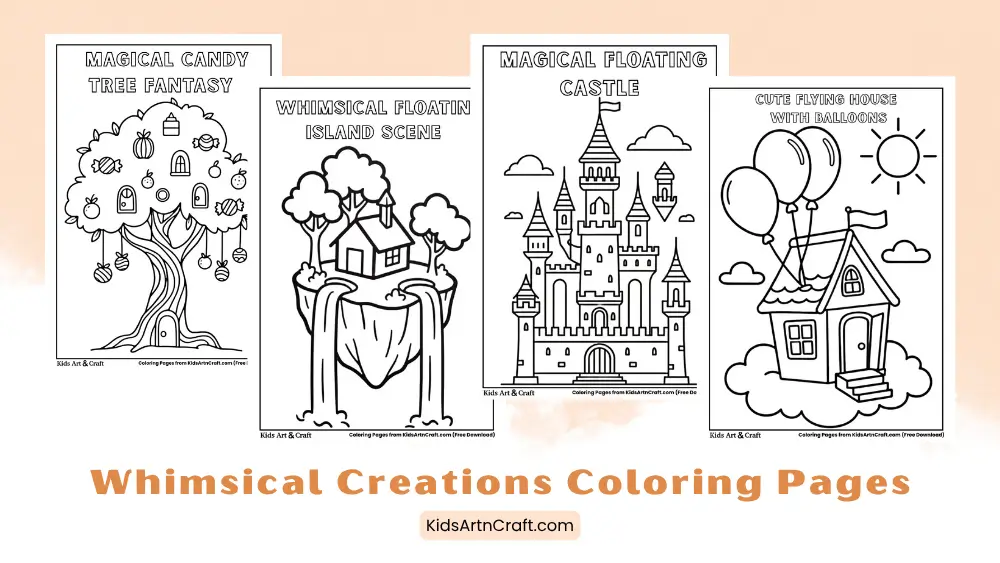 Whimsical Creations Coloring Pages for Kids