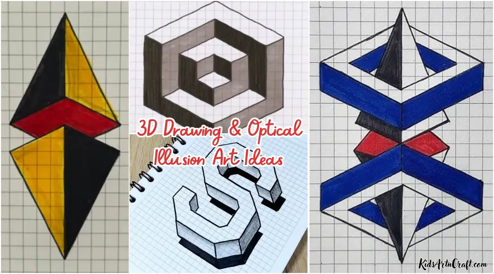 3D Drawing and Optical Illusion Art Ideas