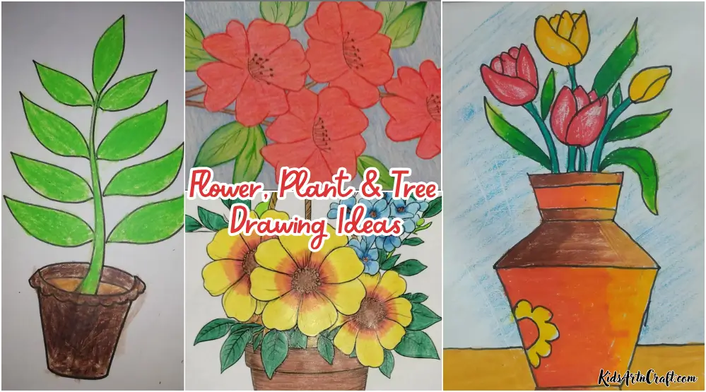Flower, Plant & Tree Drawing Ideas