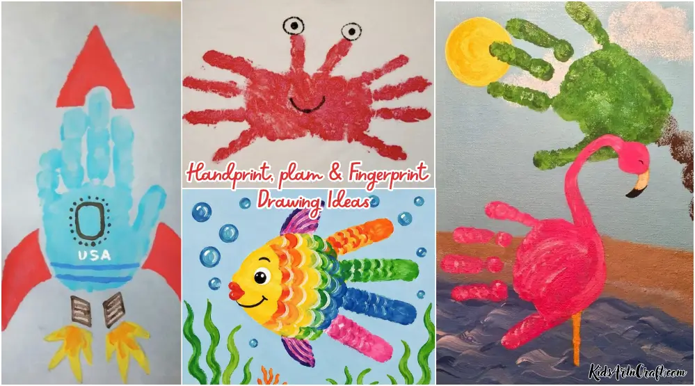 Handprint, Palm and Fingerprint Drawings