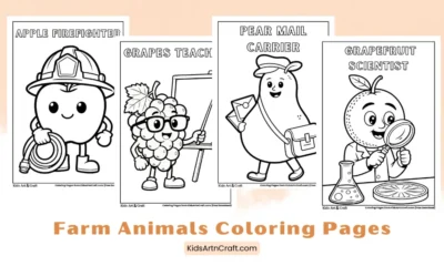 Fruits Had Jobs Coloring Pages For Kids